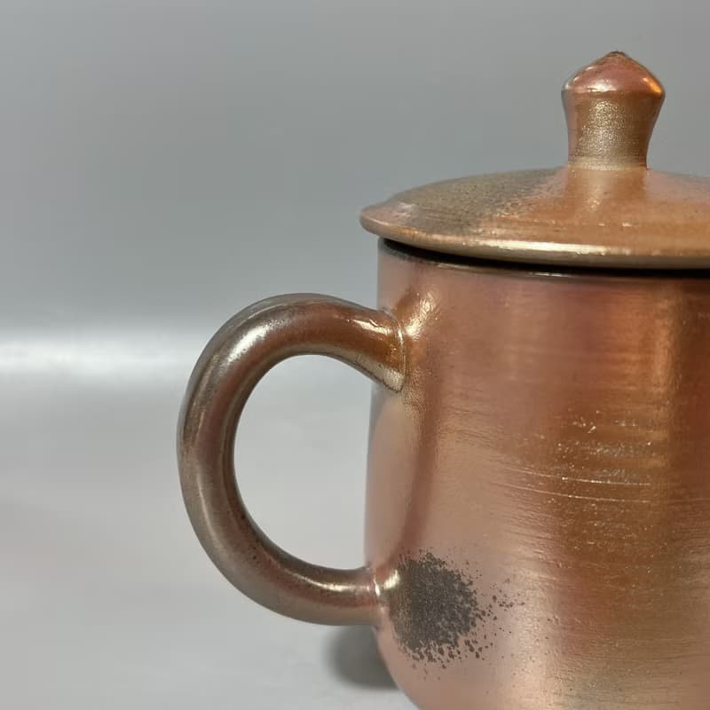 柴燒500cc有蓋馬克杯 / 啤酒杯 / 小平凡手作