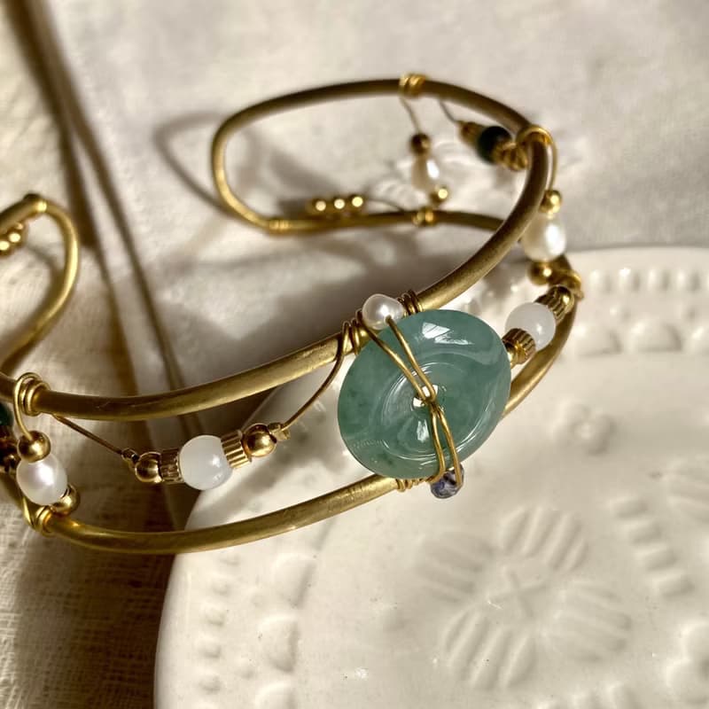 老林雜貨 | 翡翠黃銅手鐲