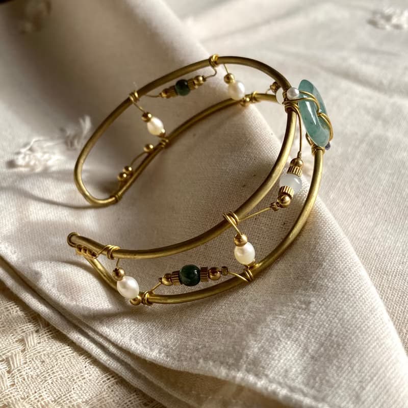 老林雜貨 | 翡翠黃銅手鐲