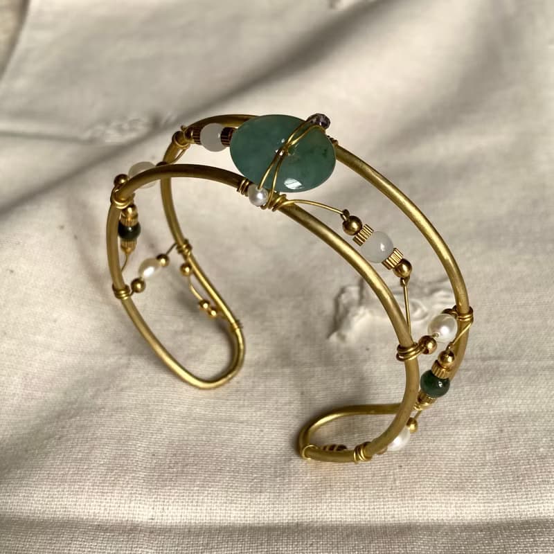 老林雜貨 | 翡翠黃銅手鐲