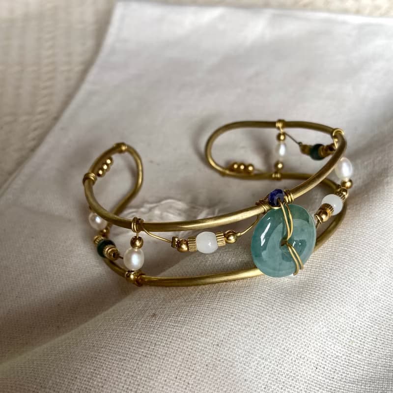 老林雜貨 | 翡翠黃銅手鐲