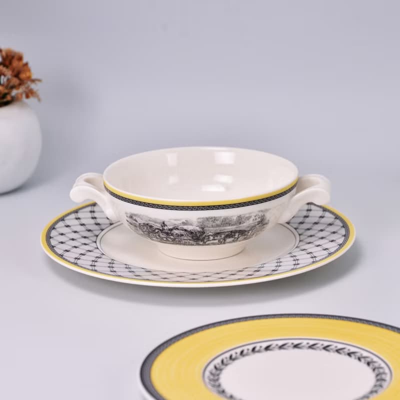 德VB │奧頓系列組合-經典單人副餐杯碗盤4件組(4款挑選)