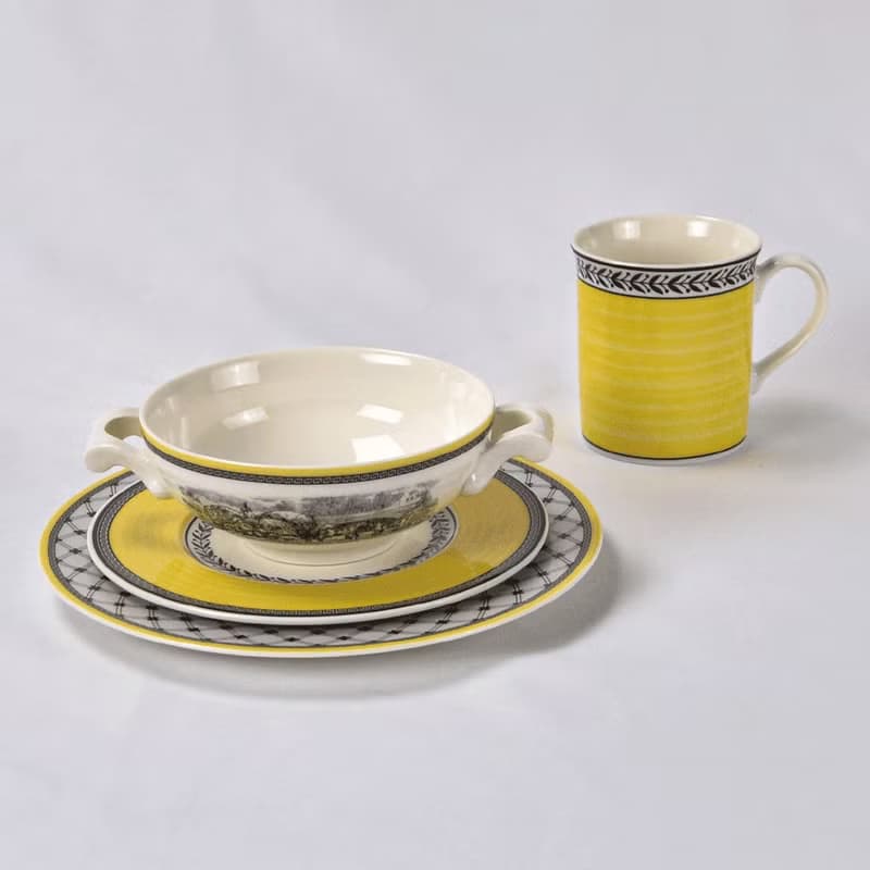 德VB │奧頓系列組合-經典單人副餐杯碗盤4件組(4款挑選)