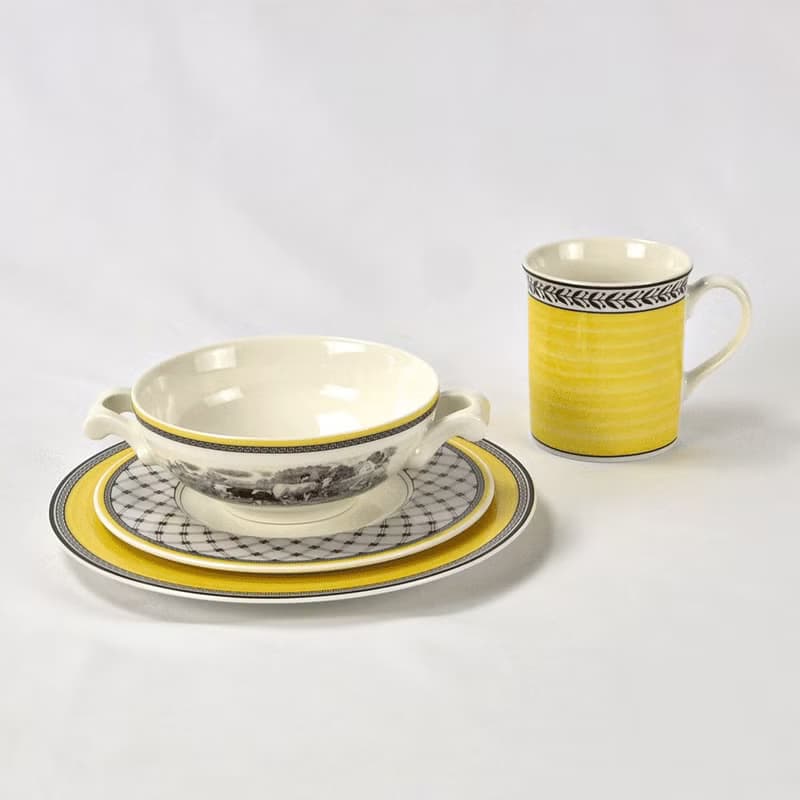 德VB │奧頓系列組合-經典單人副餐杯碗盤4件組(4款挑選)