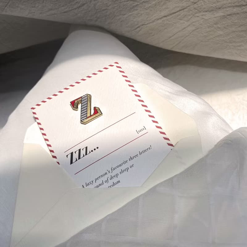 Z / Zzz... -琺瑯徽章卡－附信封 開學季 情人卡 萬用字母卡