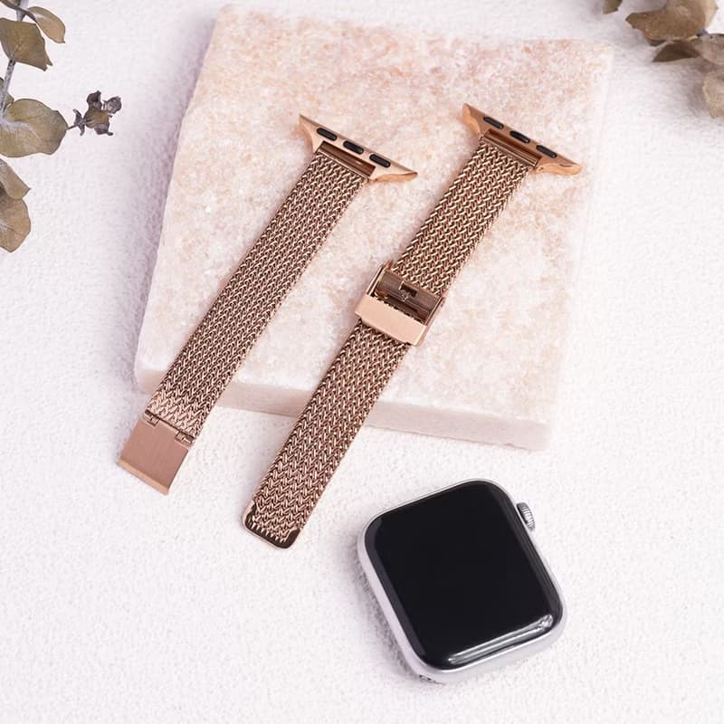 Apple watch - 新款14mm不銹鋼米蘭細腕錶帶 錶帶