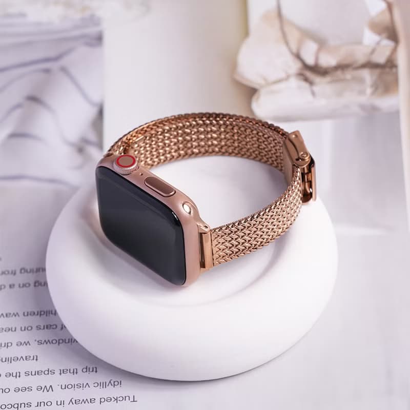 Apple watch - 新款14mm不銹鋼米蘭細腕錶帶 錶帶