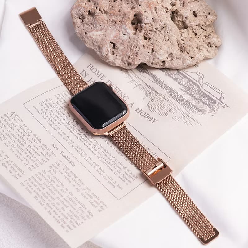 Apple watch - 新款14mm不銹鋼米蘭細腕錶帶 錶帶