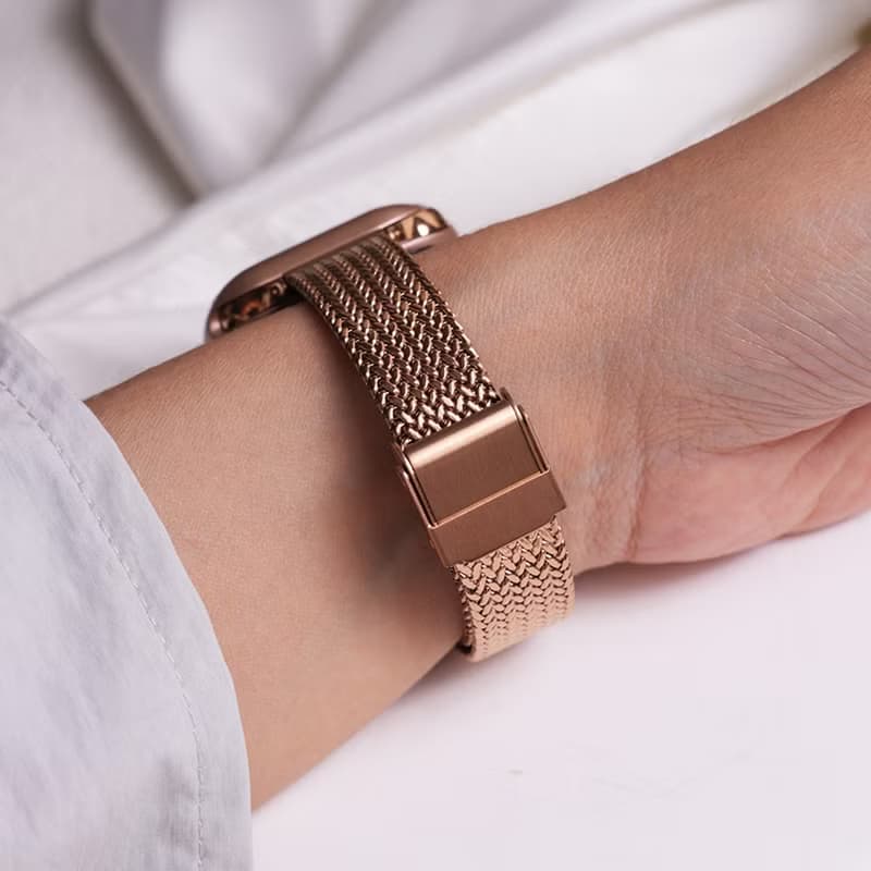 Apple watch - 新款14mm不銹鋼米蘭細腕錶帶 錶帶