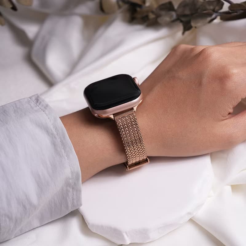 Apple watch - 新款14mm不銹鋼米蘭細腕錶帶 錶帶