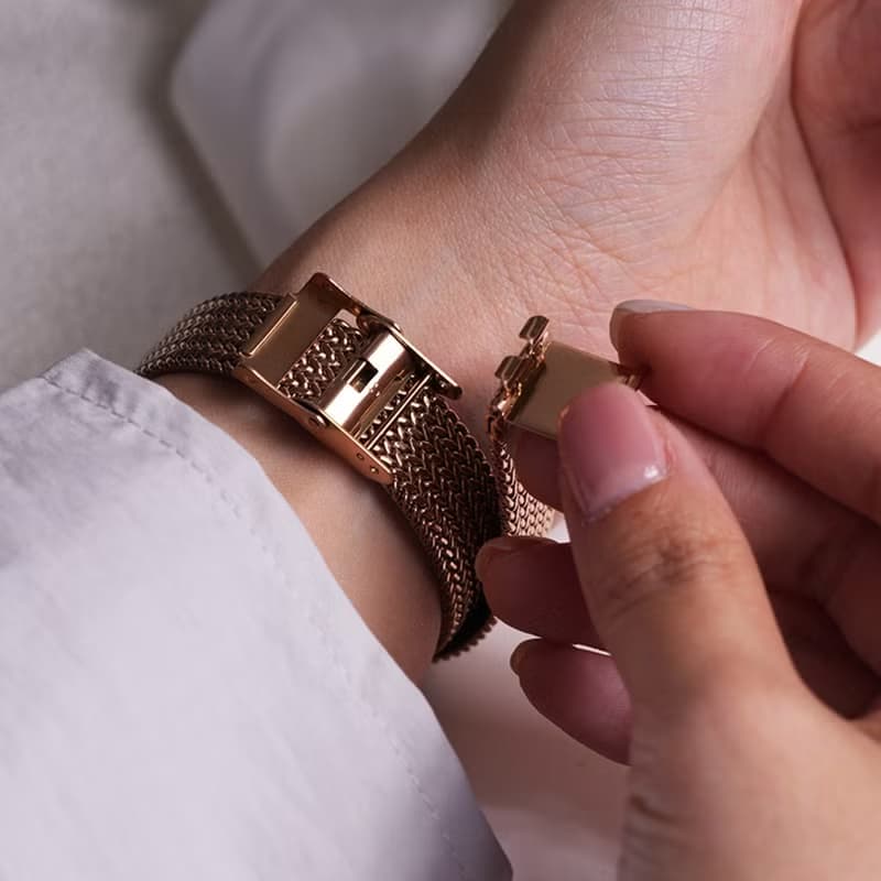 Apple watch - 新款14mm不銹鋼米蘭細腕錶帶 錶帶