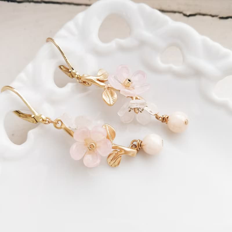 耳環 害羞小花束  (可改夾式)