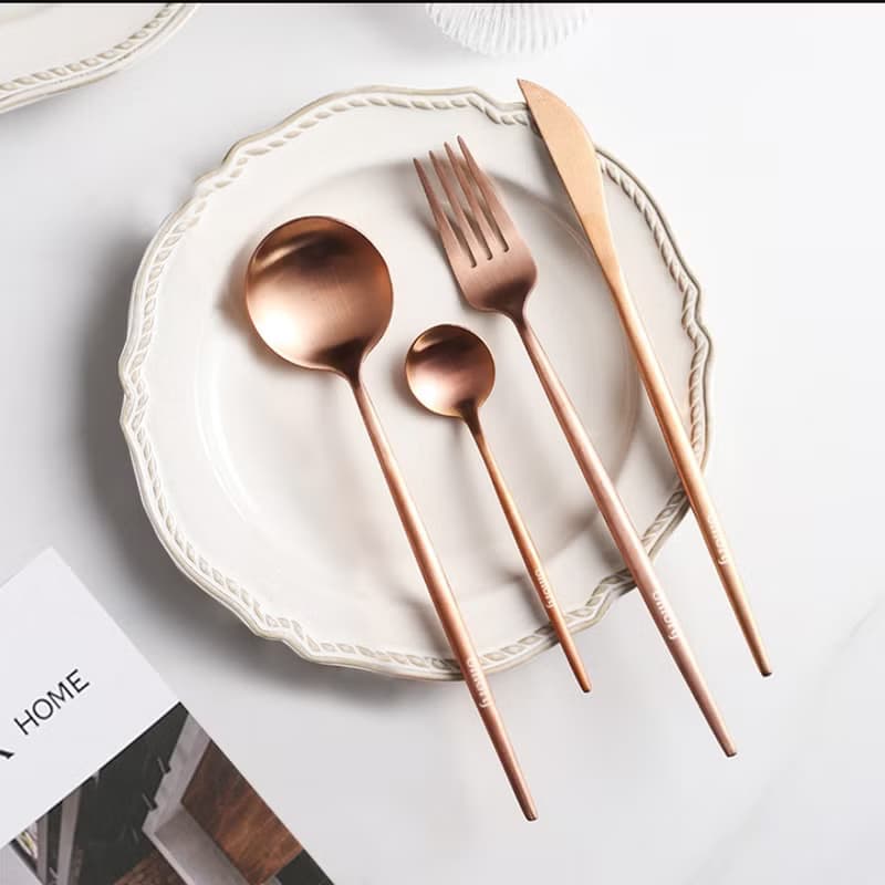 【OMORY】 不鏽鋼鍍鈦輕奢 消光黑/玫瑰金