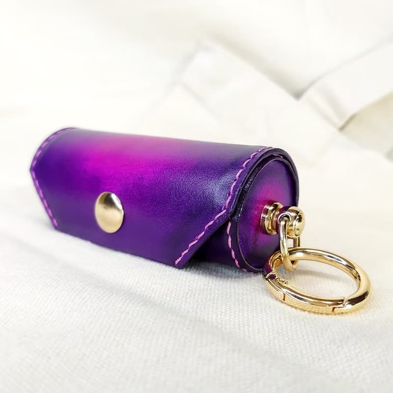 一筒金零錢包/手染漸層款/桃紅紫