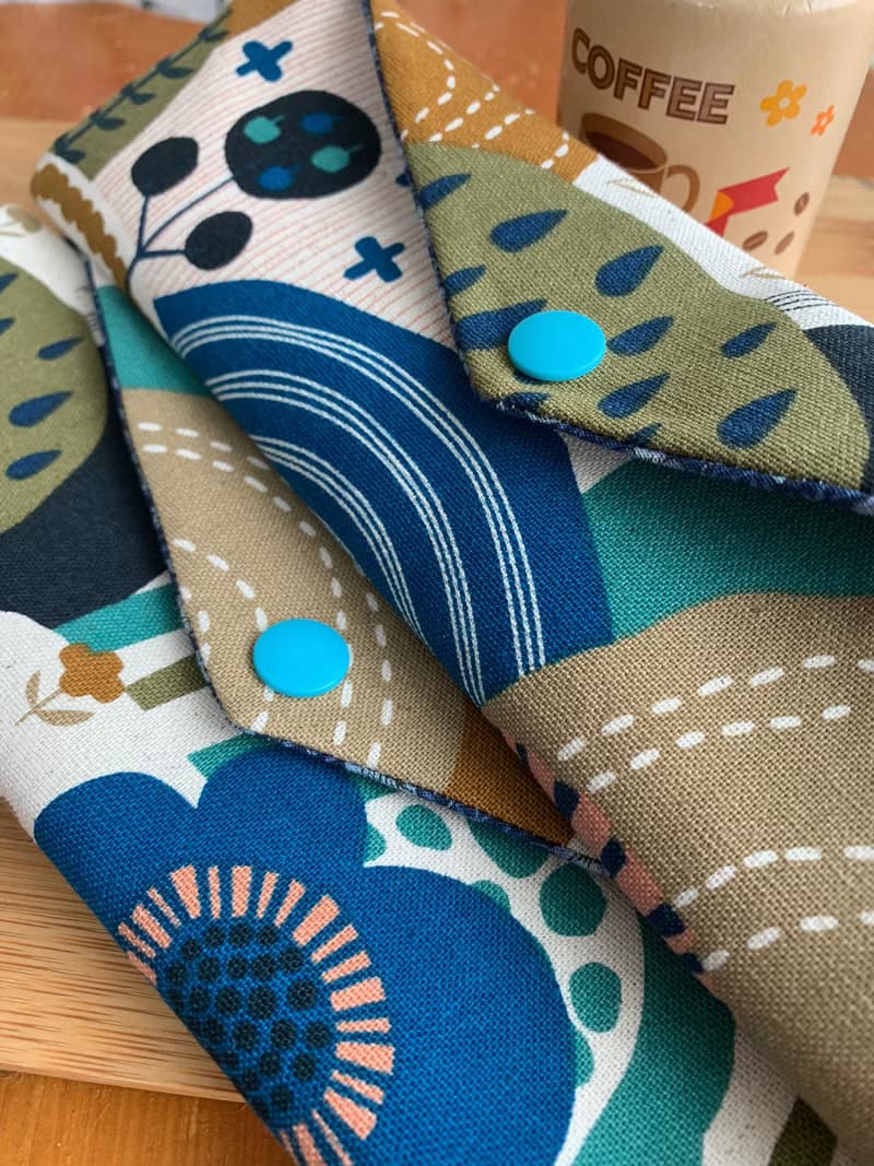 文青風環保筷袋  童話 咖  手作餐具袋.交換禮物.