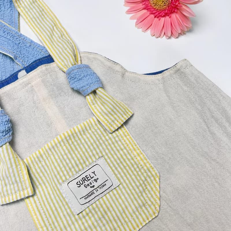 迷糊旅人指南 | 雙面牛仔吊帶水兵領襯衫四件套組