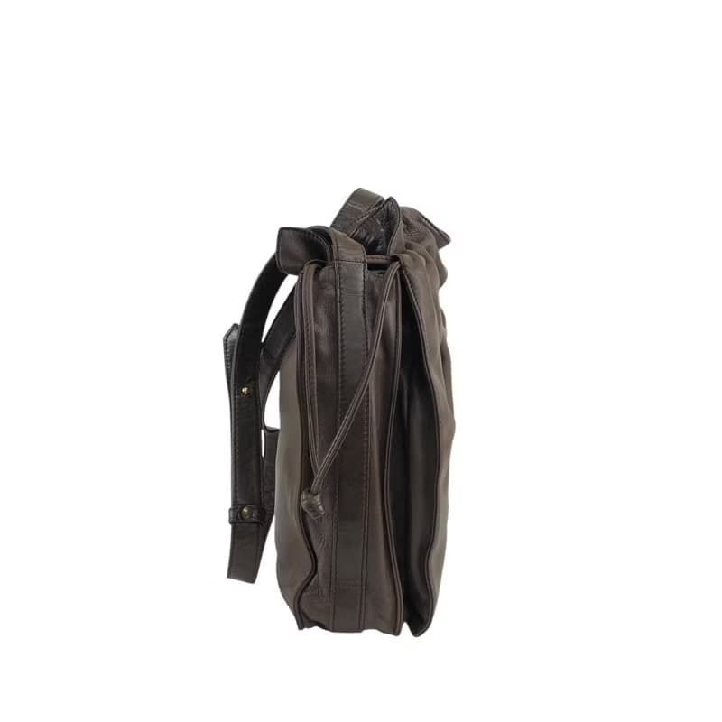 【 日本直送　名牌中古包 】LOEWE ロエベ ショルダーバッグ ブラウン アナグラム ナッパレザー 巾着 vintage ヴィンテージ オールド kki5m4