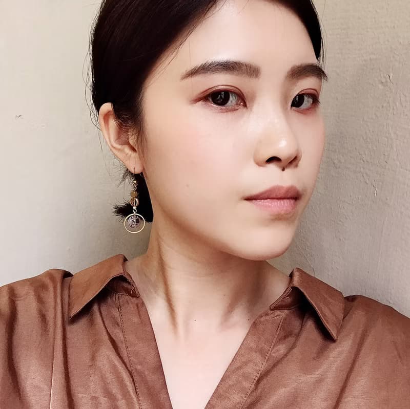 玻璃泡泡_黃銅耳環_女孩星球_紫與墨綠(可改夾)