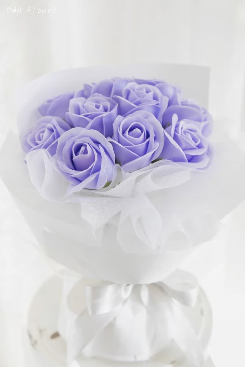 紫玫瑰花束/香皂花花束/生日花束/情人節花束/告白花束/永生花束