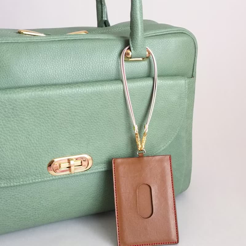 2トーンカラー ストラップ (パールピンク × アイボリー) ゴールド金具