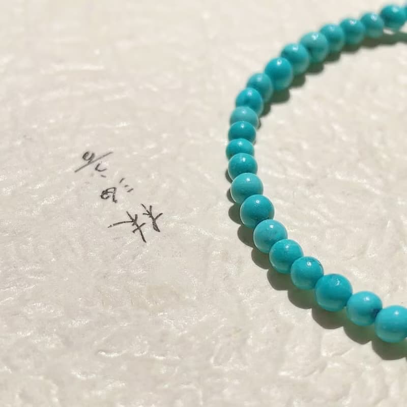 原創手工高瓷天然綠松石月光石貔貅手串手鏈生日禮物