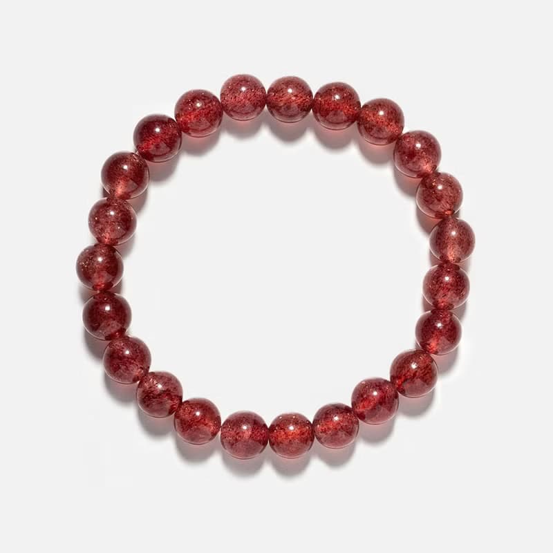 鴿血紅草莓晶天然 水晶手鍊 | 愛情人緣 招桃花手鍊