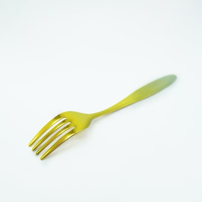 【日本製 Horie】鈦愛寶貝系列-純鈦抗菌ECO環保幼兒叉(漸層金)