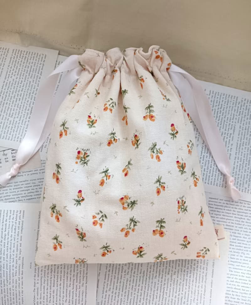 純棉小碎花束口袋手機袋零錢袋收納袋