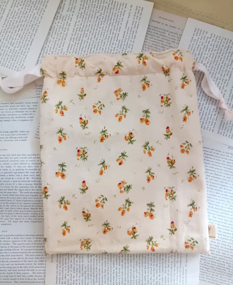 純棉小碎花束口袋手機袋零錢袋收納袋