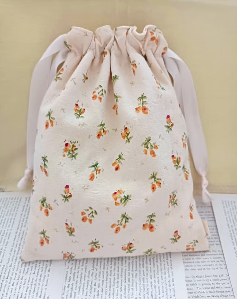 純棉小碎花束口袋手機袋零錢袋收納袋