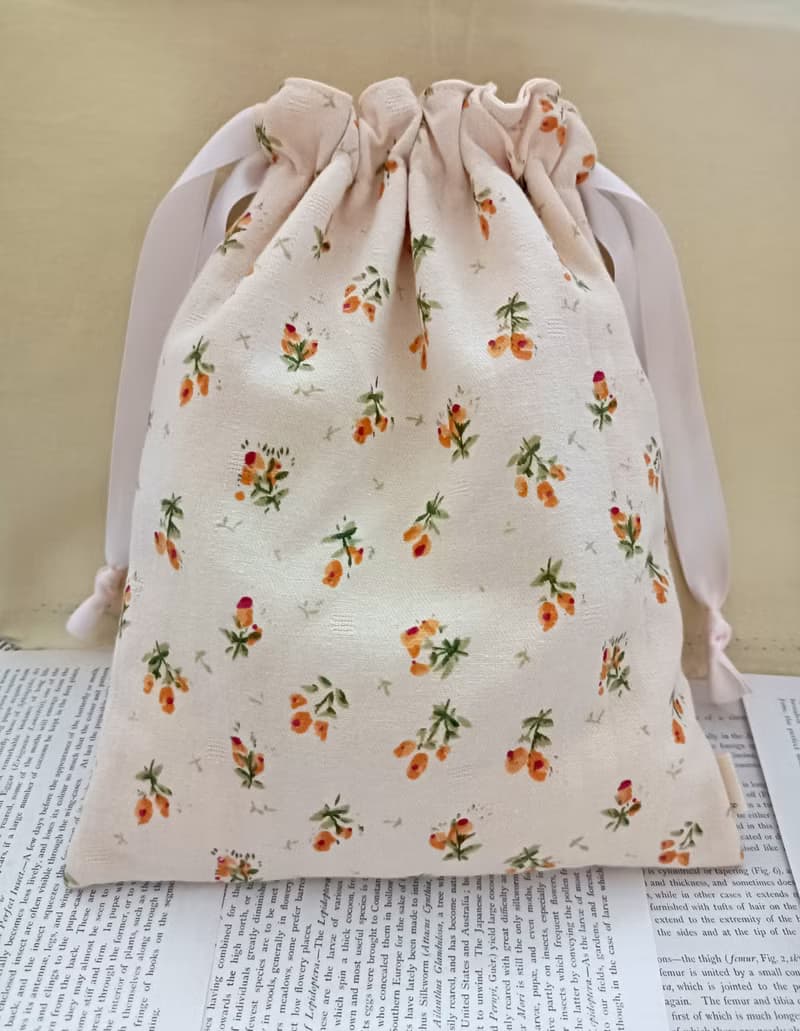 純棉小碎花束口袋手機袋零錢袋收納袋
