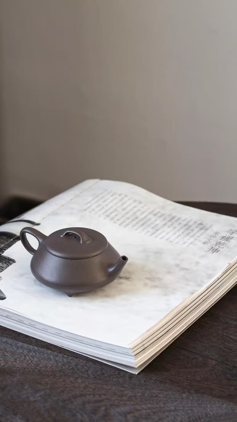 送禮紫砂壺茶壺三足韵瓢 慕古款 160cc 极品天青 泥料正宗 水色润