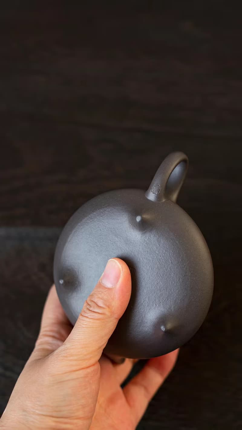 送禮紫砂壺茶壺三足韵瓢 慕古款 160cc 极品天青 泥料正宗 水色润