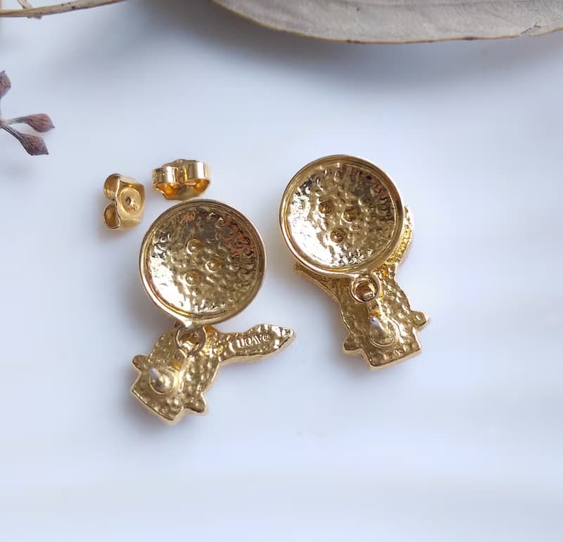 Vintage Jewelry 西洋古董飾品 AVON 可愛 小雪人 針式耳環