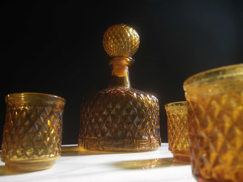 【老時光 OLD-TIME】早期台灣製玻璃酒瓶酒杯組