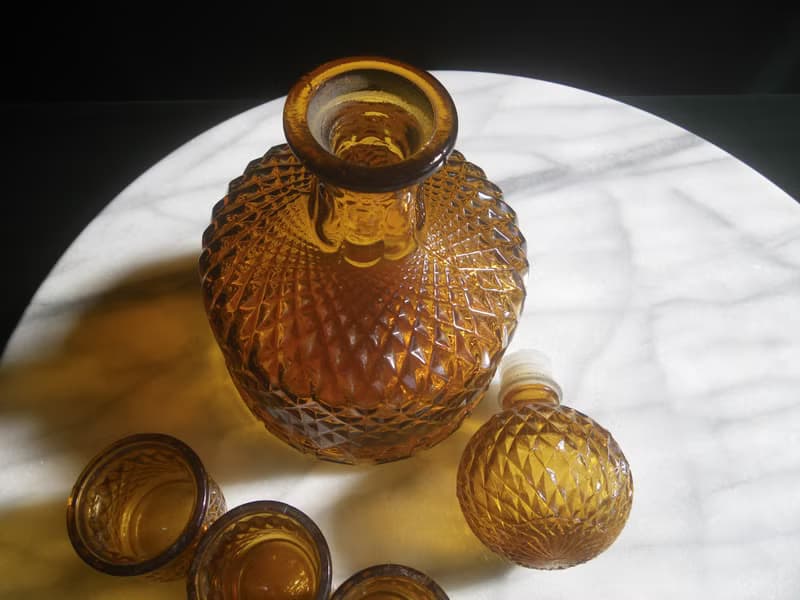 【老時光 OLD-TIME】早期台灣製玻璃酒瓶酒杯組