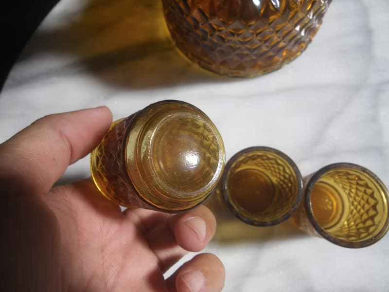 【老時光 OLD-TIME】早期台灣製玻璃酒瓶酒杯組