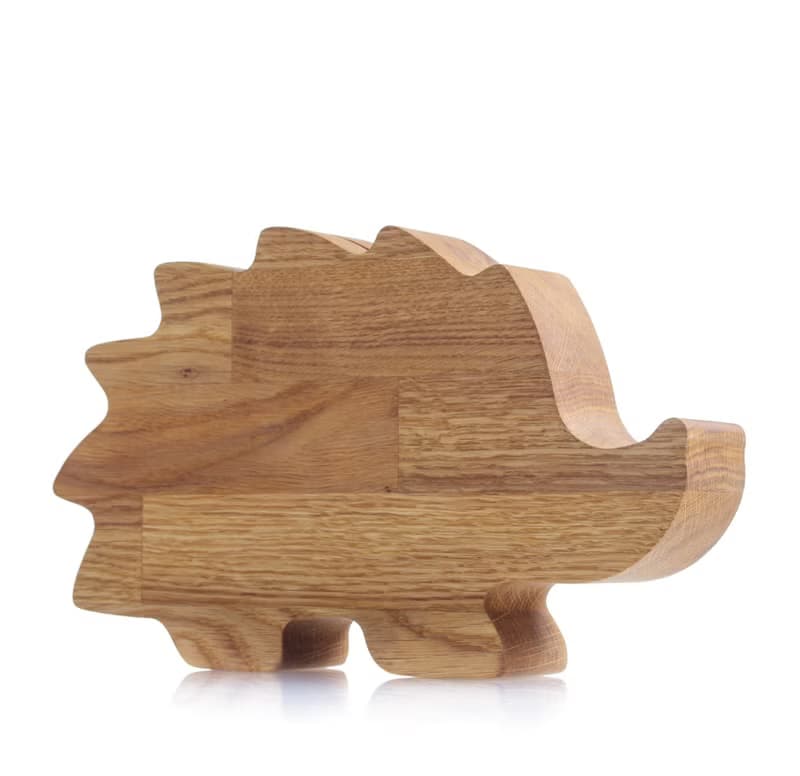 HEDGEHOG wooden piggy bank Personalized coin bank for boys girls adults