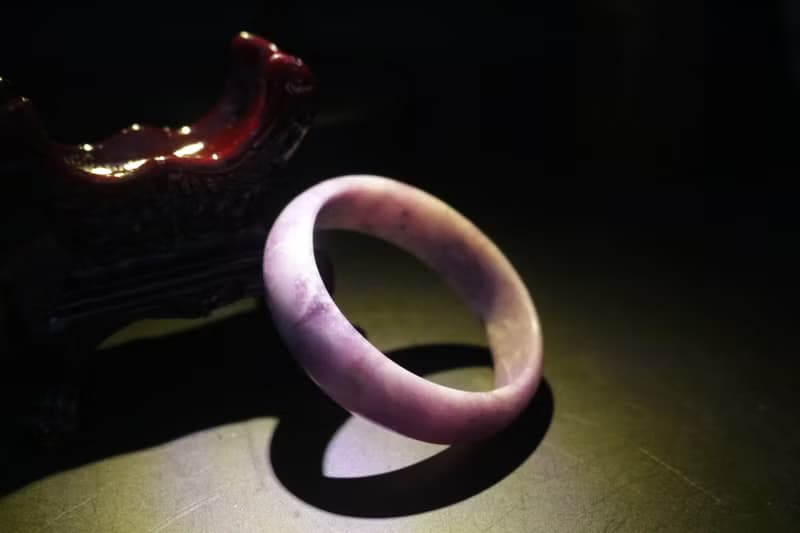 糯種紫羅蘭天然手鐲紫瑪瑙手環禮盒裝
