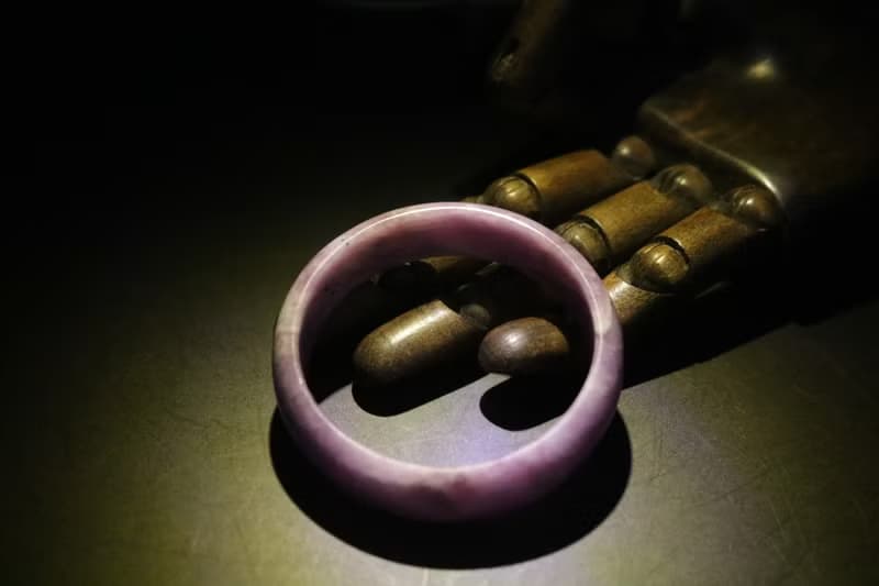 糯種紫羅蘭天然手鐲紫瑪瑙手環禮盒裝