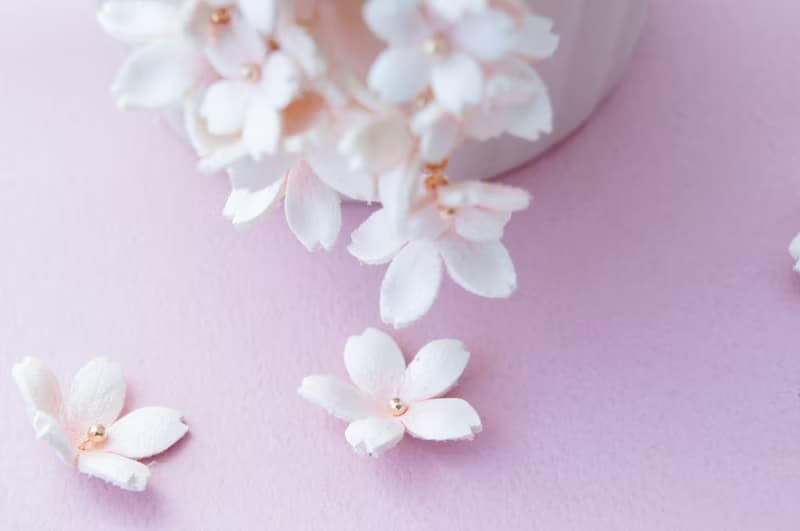 満開の桜の花束　イヤリング(ピアス)
