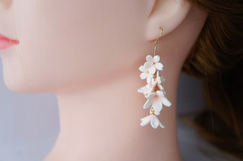 満開の桜の花束　イヤリング(ピアス)