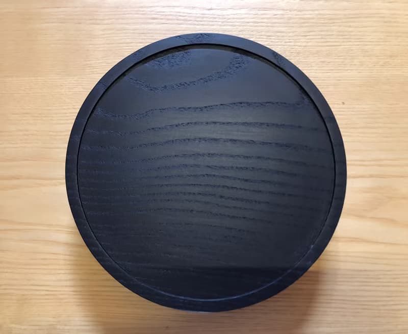 Black Full moon handle with convex border, Black pulls for wood doors