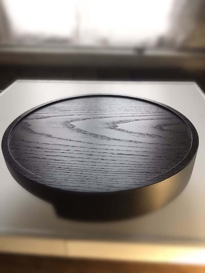 Black Full moon handle with convex border, Black pulls for wood doors