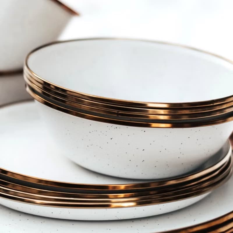 【兩入一組】Barebones CKW-390 琺瑯碗組 / 蛋殼白