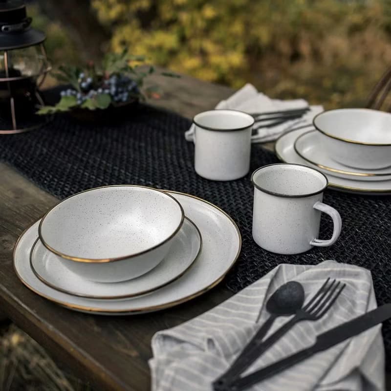 【兩入一組】Barebones CKW-390 琺瑯碗組 / 蛋殼白