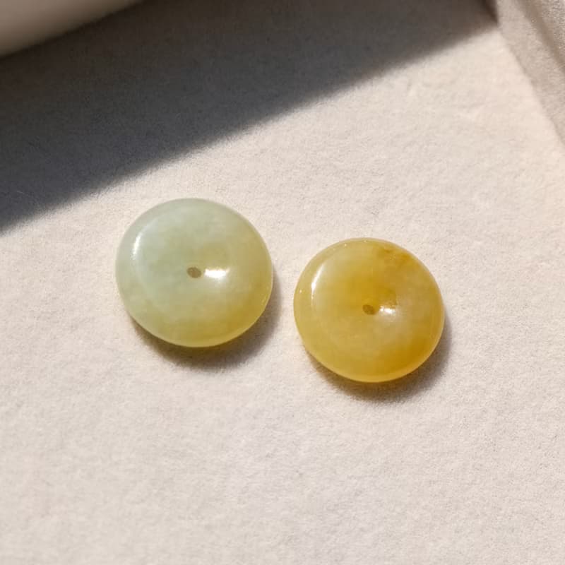 黃翡翠平安扣 天然緬甸翡翠A貨 平安扣 黃翡翠 項鍊 手鏈 送禮