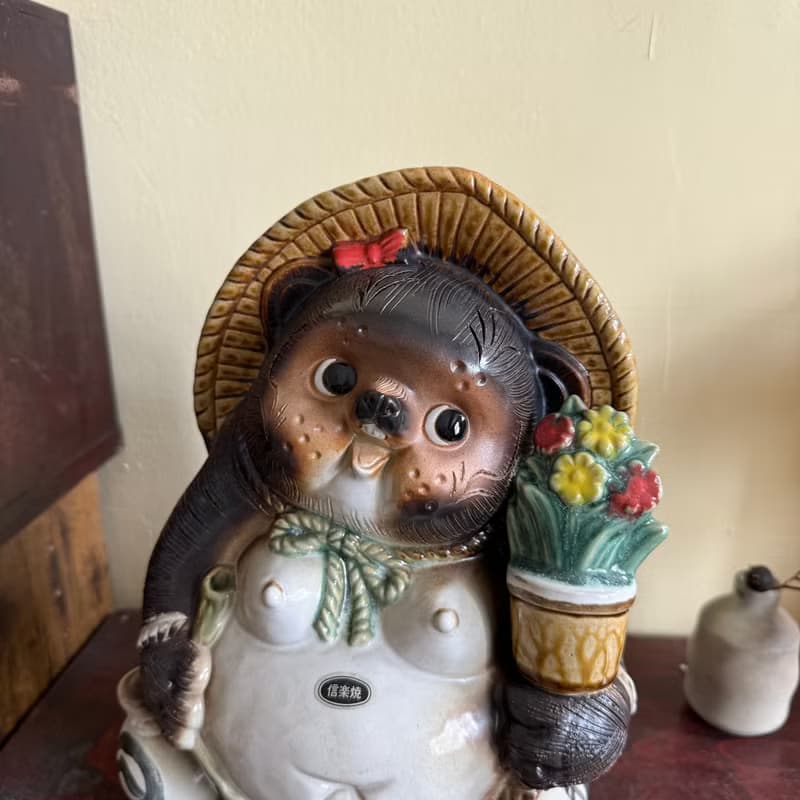 日本古道具信樂燒狸貓