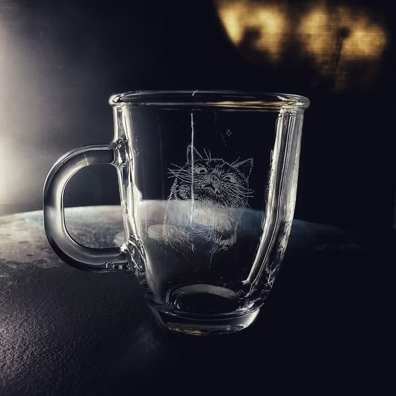 【拿鐵杯】客訂手雕喵喵 | 拿鐵馬克杯 | 手工雕圖/免費刻字