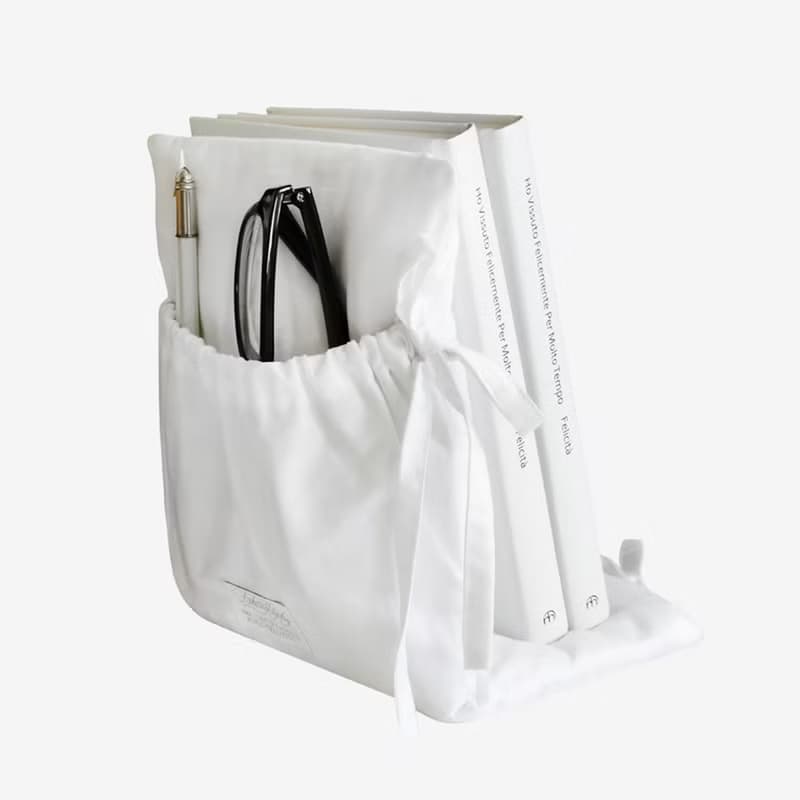 fabric bookend white (book lover edition)